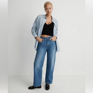 Madewell Curvy Perfect Vintage Wide-Leg Crop Jean size 27 NWT